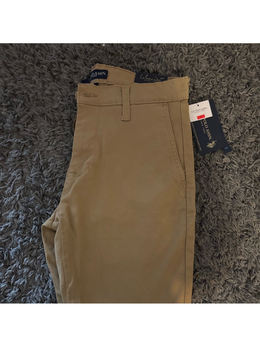 U.S. Polo Assn. Men's Khaki Chinos in Tan